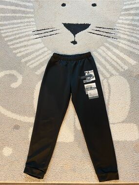 Black Kids Jogger Pants with Graphic Patch